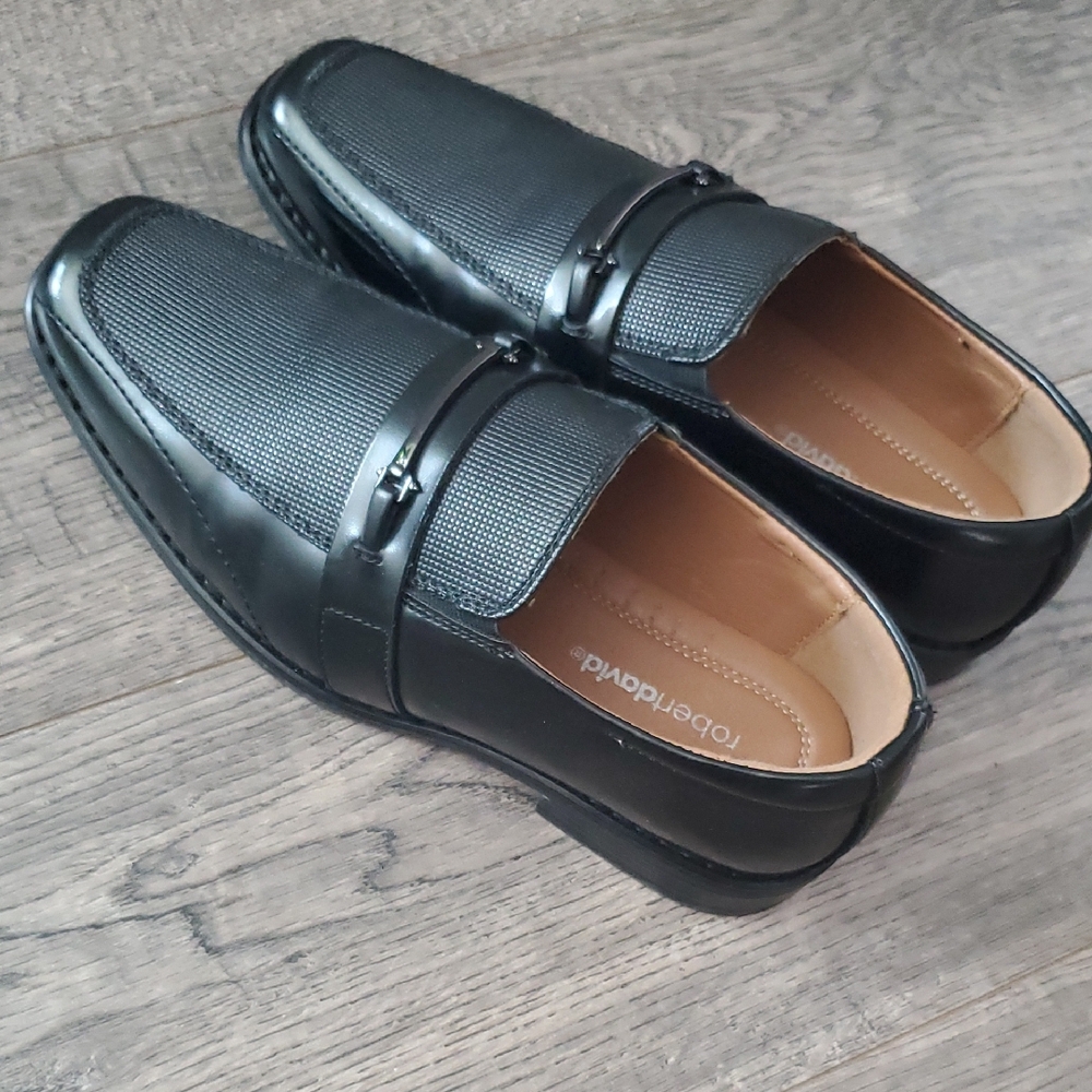 Boys  Black Slip-On Dress Loafers